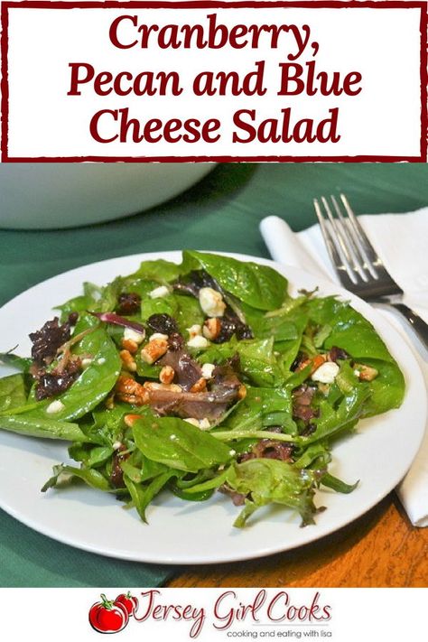 Cranberry Blue Cheese Salad, Cranberry Pecan Salad, Blue Cheese Chicken, Cranberry Walnut Salad, Mesclun Salad, Salad With Blue Cheese, Baby Spinach Salads, Cheese Salad Dressing, Mix Salad