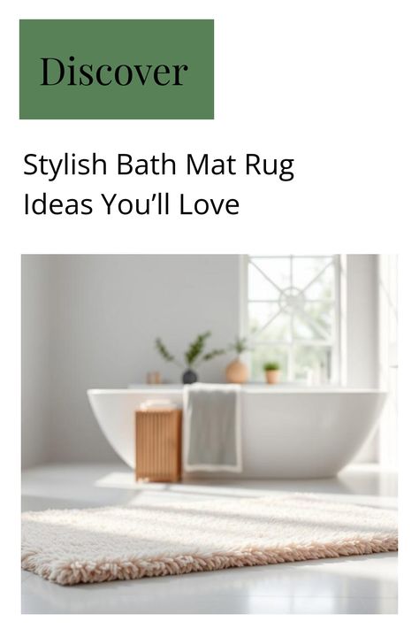 Discover stylish bath mat rug ideas to elevate your bathroom's look and feel. From plush designs to non-slip options, find the perfect match for your space and style. White Bath Mat, Bathroom Oasis, Tub Mat, Floral Bath, Rug Ideas, Cotton Bath Mats, White Bath, Cotton Bath Rug, Bath Mat Sets