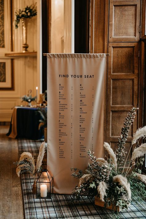 Drumtochty Castle, Emma Hamilton, Pampas Wedding, Hamilton Wedding, Castle Weddings, Wedding Help, Small Weddings, Wedding Table Plan, Seating Plan Wedding