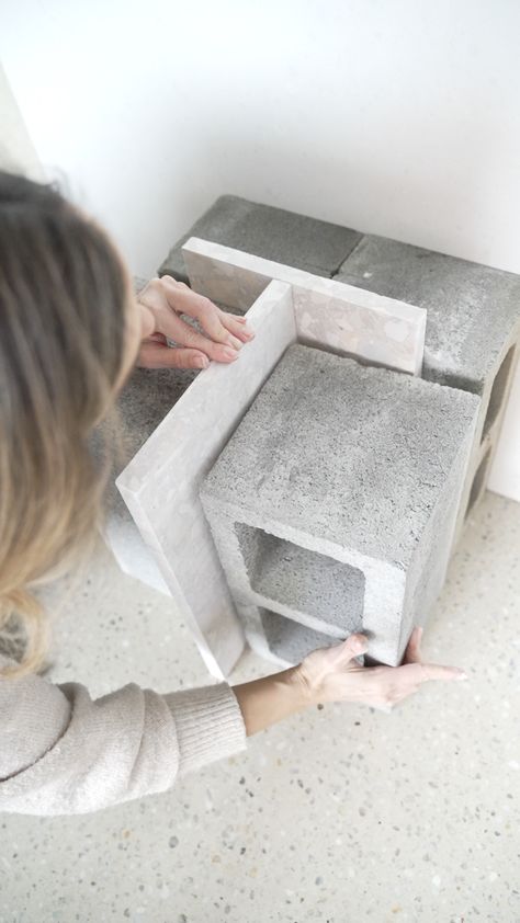 The best DIYs are often the simplest. And this DIY terrazzo side table tutorial is as simple as they come… provided you can get a hand to cut the stone. This is an easy DIY project that can bring a touch of sophistication and luxe to your space. Easy side table DIY using terrazzo stone and concrete blocks. Click the pin and check out the full tutorial to create your own sidetable! Terrazzo Table Diy, Diy Side Table Using Planters, Stone Block Table, Diy Stone Furniture, Travertine Side Table Diy, Stone Table Diy, Concrete Side Table Diy, Diy Stone Side Table, Concrete Table Diy