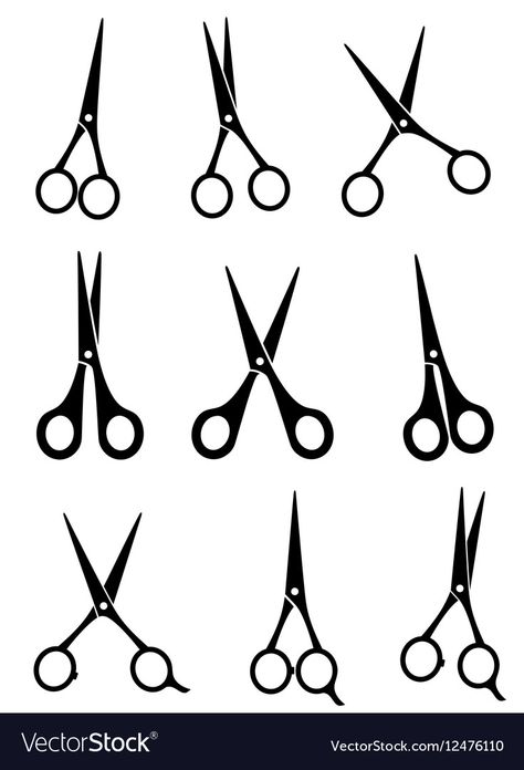 Hair Scissor Tattoos, Scissors Logo, Black Scissors, Hairdresser Logo, Background Hair, Barber Tattoo, Barber Logo, Hair Salon Logos, Hair Clipart