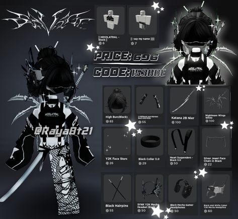 Made by @RayaBt21: https://www.roblox.com/users/1324830028/profile Outfit Ideas Emo, Emo Roblox Outfits, Emo Outfit Ideas, Cyberpunk Outfit, Matching Fits, Roblox Emo Outfits, Emo Roblox Avatar, Roblox Guy, Black Hair Roblox