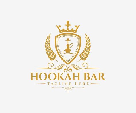 Hookah lounge. shisha bar logo | Premium Vector #Freepik #vector #hookah #royalty #shisha #majestic Lounge Logo Design, Lounge Logo, Bar Logo, Logo Psd, Technology Icon, Card Banner, Poster Invitation, Presentation Template Free, Iconic Photos