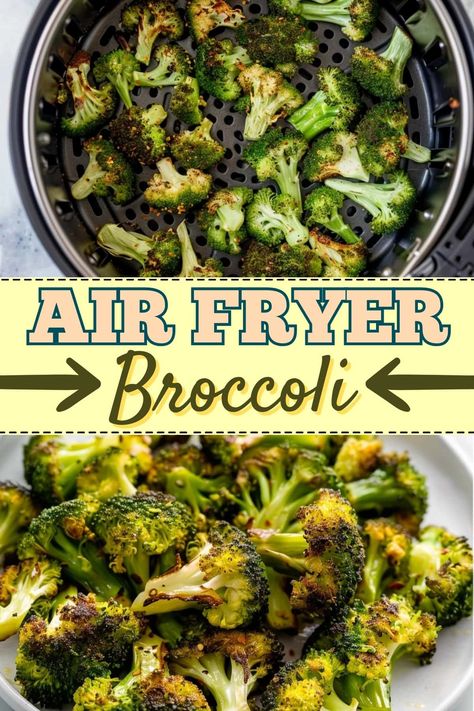 Broccoli In Air Fryer Fresh, Airfry Broccoli Recipes, Air Fryer Brocollini, Roasted Broccoli Air Fryer, Broccoli Air Fryer Recipes, Air Fry Broccoli, Air Fryer Broccoli Recipes, Airfryer Broccoli, Air Fryer Broccoli