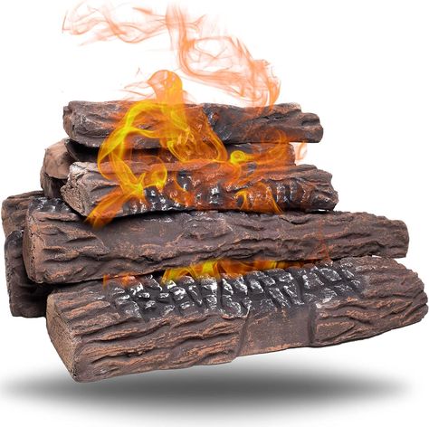 Gas Fireplace Logs | Faux Fireplace Logs for Gas Fireplace. Ventless Gas Logs for Fireplace Natural Gas. Fireplace Logs for Fireplace Indoor. Ceramic Fake Logs Faux Fireplace Logs, Gas Fire Logs, Vented Gas Fireplace Insert, Gas Fireplace Inserts, Portable Propane Fire Pit, Ventless Gas Logs, Fireplace Indoor, Camping Fire Pit, Natural Gas Fireplace