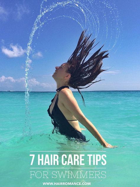 7 hair care tips for swimmers - Hair Romance Lifeguard Hairstyles, Tips For Swimmers, Swim Hair Care, Chlorine Hair, Swimmers Hair, Kat Diy, Summer Hair Care, Afro Hair Care, Diy Hair Mask For Dry Hair