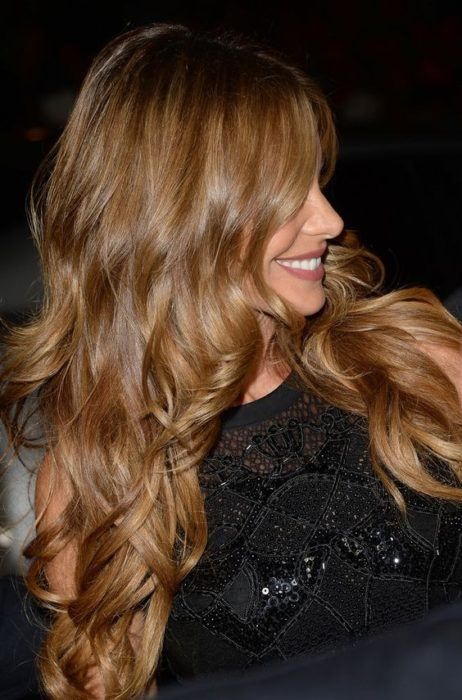 Sophia Vergara Hair, Sofia Vergara Hair, Rambut Brunette, Golden Brown Hair, Honey Brown Hair, Super Hair, Honey Hair, Long Curls, Front Hair Styles