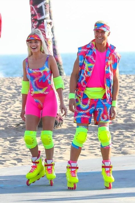 Barbie Swimsuit, Couple Cosplay, America Ferrera, Barbie Sets, Solo Costume, Hallowen Costume, Barbie Costume, Kate Mckinnon, Will Ferrell