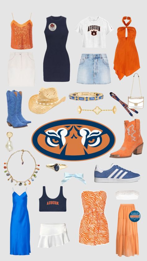 #auburn #gameday #outfitinspo Tailgate Outfit College, Auburn Gameday Outfit, Clemson Gameday Outfit, Auburn Clothes, Auburn Gameday, Clemson Outfits, Rush Week Outfits, College Football Outfits, College Gameday Outfits