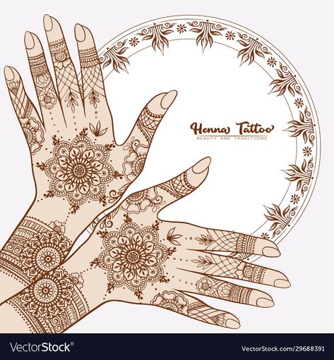 Indian Henna Tattoo, Wedding Invitation Gift, Traditional Mehndi Designs, Hena Designs, Indian Henna, Tattoo Vector, Female Hands, Mehndi Style, Girly Quote