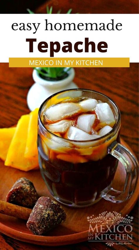 Tepache Recipe, Pineapple Beer, Mexico In My Kitchen, Real Mexican Food, Mexican Drinks, Beer Recipes, Authentic Mexican, Fruit Drinks, Chocolate Drinks