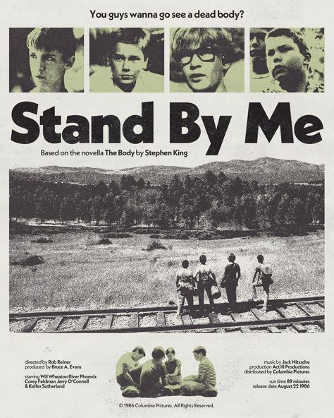 Stand By Me Movie, Top 10 Movies, To My Best Friend, Film Poster Design, Dorm Posters, I Love Cinema, Movie Poster Wall, Movie Posters Design, Poster Room