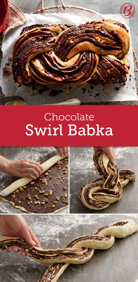 Brunch Crowd, Breakfast Casserole With Bread, Babka Bread, Bread Sweet, Babka Recipe, Pane Dolce, Chocolate Babka, Chocolate Bread, Chocolate Swirl