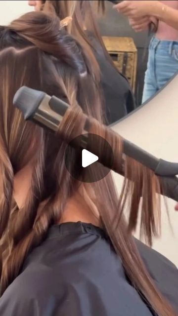 behindthechair.com on Instagram: "* HOLD our calls ... we're meditating to this video ...   Soooo Satisfying 🤤🤤🤤 + very 1st #btcFIRSTFEATURE by  @adoriblestyle 💪🏼 —— somethin about a 1.5 inch iron 😍  this Titanium & Ion iron is SO NICE !!! It’s not heavy at all, has all the best heat settings, and makes the hair look shiny and smooth !!!! ✨  thank you @oliviagarden_int #oliviagarden #ogcurlingiron #behindthechair #longhair  #btcxoliviagarden#btcReelQuickie hair curling tutorial, beach waves tutorial, summer hair inspiration, #btcadoriblestyle" Beach Waves Using Curling Iron, How To Curl Hair To Make Beach Waves, Beach Wave Tutorial, Tyme Iron Curls, Beach Wave Curls, Beach Waves Hair, Beach Waves Tutorial, Tyme Iron, 1 Inch Curling Iron