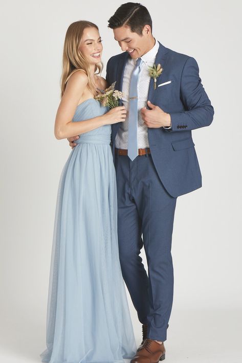 Bridesmaid Dusty Blue, Blue Tuxedo Wedding, Blue Groomsmen Suits, Blue Groomsmen, Wedding Nails Bridesmaid, Dark Blue Wedding, Dusty Blue Dress, Groomsmen Accessories, Nails Bridesmaid