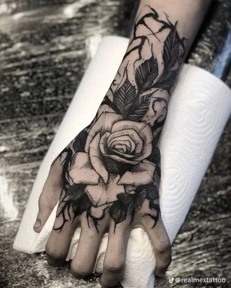 Hand Tattoo Cover Up, Forearm Cover Up Tattoos, Body Tattoo Design, Rose Hand Tattoo, Hand And Finger Tattoos, Neck Tattoo For Guys, Chest Piece Tattoos, Hand Tattoos For Women, Hand Tattoos For Guys