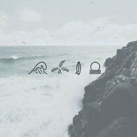 surfs up Surfer Tattoo, Tattoos Illustration, Behance Illustration, Icon Tattoo, Surf Tattoo, Tattoo Trend, Surf Vibes, Tiny Tattoo, Tattoo Illustration