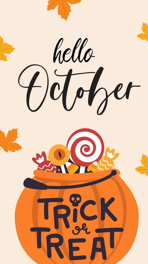 Hello October Wallpapers, Scentsy October, Hello October Images, Backgrounds Computer, Fall Iphone Wallpaper, New Month Wishes, Fall Backgrounds Iphone, Spooky One, Charlie Brown Halloween