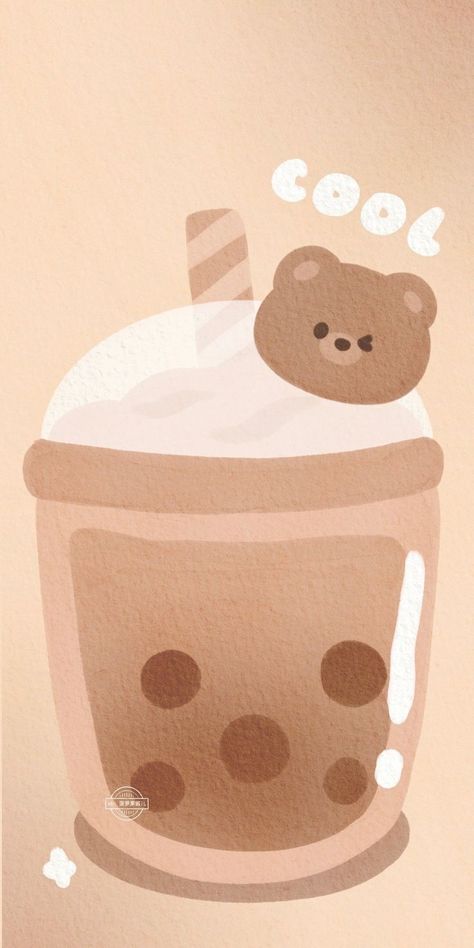 Boho Aesthetic Drawing, Boba Bear Wallpaper, Tea Wallpaper, خريطة ذهنية, Teddy Bear Wallpaper, Whatsapp Wallpaper Cute, Iphone Wallpaper Classy, Pretty Wallpapers Tumblr, Cocoppa Wallpaper