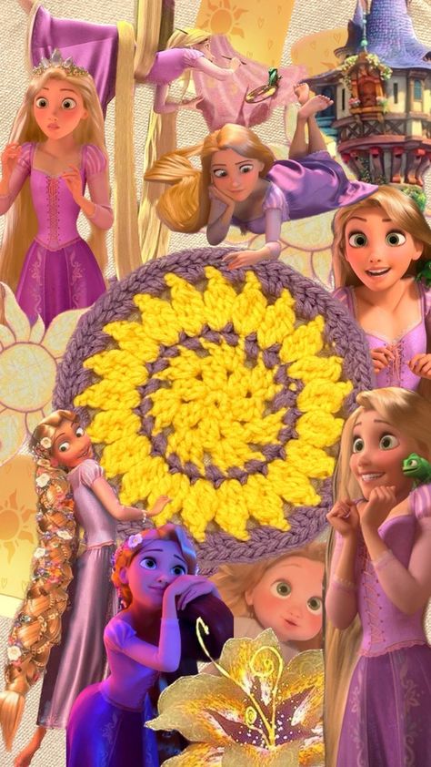 CROCHET Tangled Crochet, Tangled Sun, Tangled Flower, Tangled Movie, Flower Crochet, Disney Tangled, Crochet Inspiration, Indian Art Paintings, Crochet Jacket