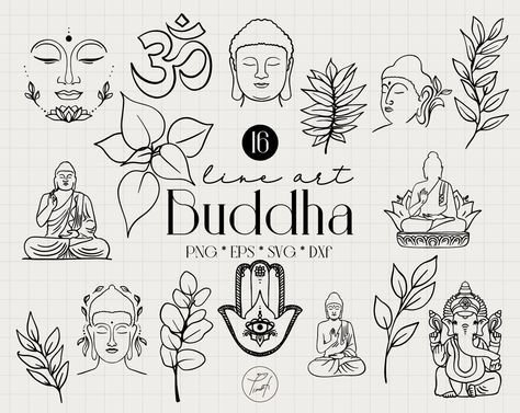 Meditation Drawing Sketch, Buddha Draw, Spiritual Art Drawings, Buddha Drawing Easy, Buddha Collage, Spiritual Clipart, Spiritual Doodles, Buddha Outline, Buddha Line Art