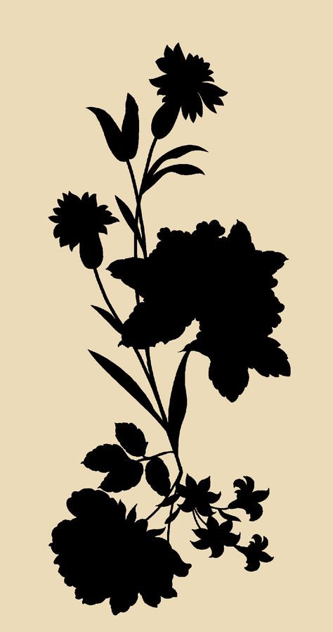 Tattoo Zeichnungen, Floral Textile, Textile Prints Design, Silhouette Stencil, Black And White Flowers, Graffiti Wall Art, Flower Art Images, Winter Print, Vector Flowers