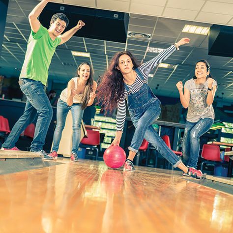 Cosmic Bowling, Interesting Lighting, Fun Bowling, Bowling Games, School Field Trip, Minute To Win It Games, Bowling Balls, Minute To Win It, Bowling Alley