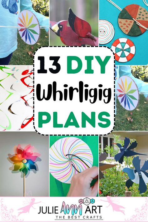 These DIY whirligig plans are easy-to-follow instructions that guide you in making your whirligig. They tell you what stuff you need, the sizes of each part, and how to fix them together. You can make a lovely, spinning piece of art for your garden or as a special present using these plans and surely thank me later. Whirlygigs Wind Spinners Diy, Whirligigs Patterns Wind Spinners, Free Whirligigs Patterns, Diy Whirligig, Garden Whirligig, Outdoor Art Diy, Wind Spinners Diy, Garden Ideas Budget Backyard, Whirligigs Patterns