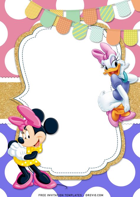 Free 11+ Minnie Mouse And Daisy Joint Birthday Invitation Templates For Twin Girls Whether you have twins, siblings who share a birthday month or besties who are set on celebrating together, joint birthday parties are a great way to break the stereotype of having Joint birthday is h... Minnie And Daisy Invitations, Minnie And Daisy Birthday Party, Mickey And Minnie Mouse Birthday, Minnie Birthday Invitations, Minnie Y Daisy, Minnie Boutique, Daisy Invitations, Mickey Theme, Princess Birthday Party Decorations