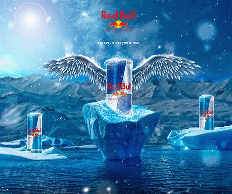 Red Bull Advertising, Red Bull Ads, Redbull Poster, Red Bull Art, Energy Drink Logo, Bob Marley Painting, Blue Aesthetic Dark, Wings Drawing, Drinks Logo