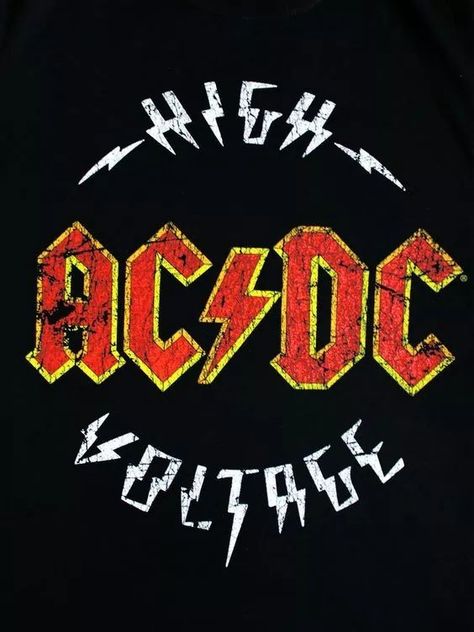 Rock And Roll Music, Music Black, High Voltage, Ac Dc, Hard Rock, Rock And Roll, Yellow, Music, Red