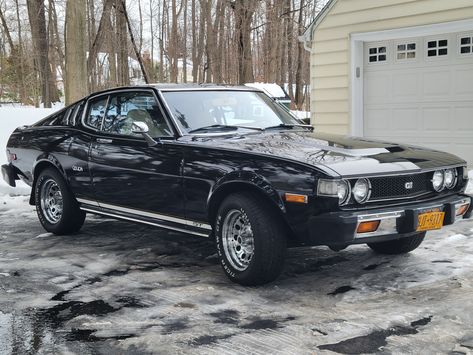 The Toyota Celica arrived in the U.S. for 1971 as a trimmer, more fuel-efficient alternative to American pony cars. Like them, the Celica was based on proven passenger car mechanicals, in this... Toyota Celica 1977, Toyota Celica Gt, New Vehicle, Car Goals, Pony Car, American Cities, Collector Cars, Round Up, Toyota Celica