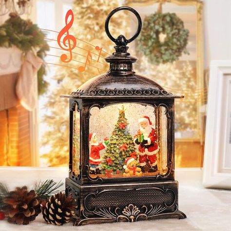 Christmas Musical Decorations, Fireplace Bookcase, Holiday Snow Globe, Cardinal Decor, Globe Lantern, Snowman Snow Globe, Scene Bedroom, Table Fireplace, Bookcase Shelf