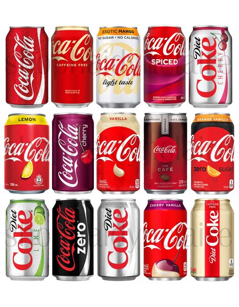 Coke Can, Coca Cola Cherry, Soda Labels, Coke Drink, Coca Cola Can, Cupcake Bakery, Costumes Around The World, Drinks Brands, Coke Cans