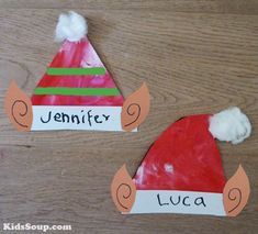 Elf Crafts, December Crafts, Christmas Art Projects, K Crafts, Preschool Christmas Crafts, Christmas Arts And Crafts, Christmas School, Kindergarten Crafts, Daycare Crafts