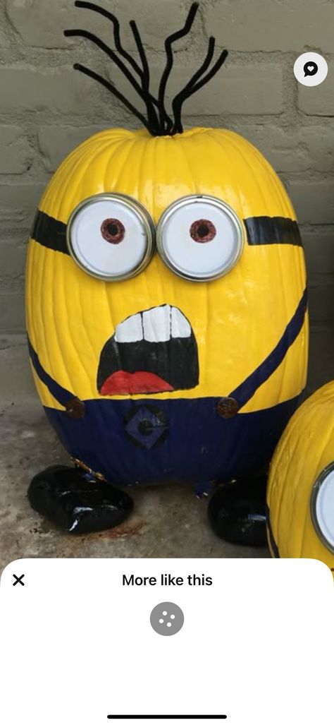 Minion Pumpkin Painting, Minion Pumpkin, Pumpkin Painting, Painted Pumpkins, Pumpkin Decorating, Minion, Painting Ideas, Fall Decor, Decor Ideas