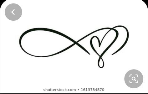 Infinity Heart Tattoo Designs, Infinity Heart Tattoo For Women, Eternal Love Tattoo, Tattoos Simplistic, Eternity Tattoo, Tatoos Woman, Infinity Love Tattoo, Tattoo Infinity, Heart With Infinity Tattoo