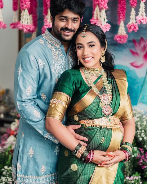 A special occasion calls for special glam pampering 🥰 Soha’s makeup is here to make your special moments even more memorable ✨ Our beautiful mom-to-be for her Seemantham ceremony in our exquisite makeup, hairstyle & saree draping 🧡 • Service - SOHA HD GLAM #SohaGlam #TraditionalGlam 📸 @vaantagephotography Seemantham Hairstyle, Srimantham Photoshoot, Sreemantham Photoshoot, Seemantham Saree Ideas, Hairstyle Saree, Traditional Glam, Shower Pics, Saree Draping, Makeup Hairstyle