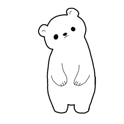 #cuteilustration #art #simple #pastel #animal #pictures #cartoon #lineart #cute #ilustration #draw Chibi Bear Drawing, Bear Simple Drawing, Simple Bear Drawing, Cute Lineart, Bear Drawing, Bear Illustration, Art Simple, Bear Cartoon, Easy Drawings