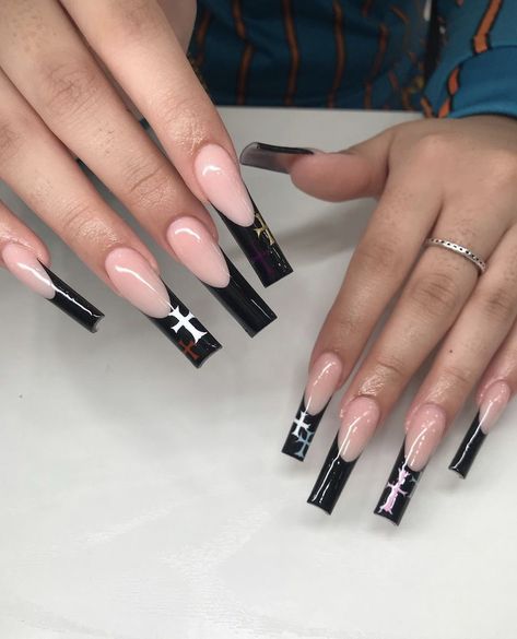 Lily Nails, Nyc Nails, Cross Nails, Makeup Nails Designs, Punk Nails, Hard Nails, Drip Nails, Grunge Nails, Long Nail