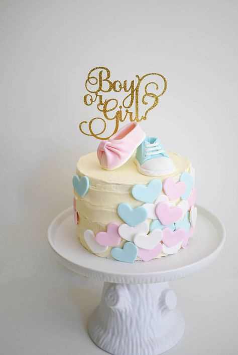 Pink or blue? Wither will do. Cast your vote for our baby #2! Baby gender reveal cake Baby Shower Kuchen, Baby Shower Pasta, Baby Announcement Cake, Baby Shower Cake Sayings, Gender Reveal Party Food, Baby Reveal Cakes, Baby Shower Snacks, Idee Babyshower, Cupcakes For Boys