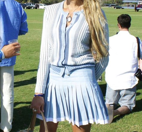 Polo Outfit Women's, Polo Match Outfit, Polo Outfits For Women, Tommy Hilfiger Outfits, Country Club Attire, Hilfiger Outfits, Country Club Outfit, Polo Game, Country Club Style