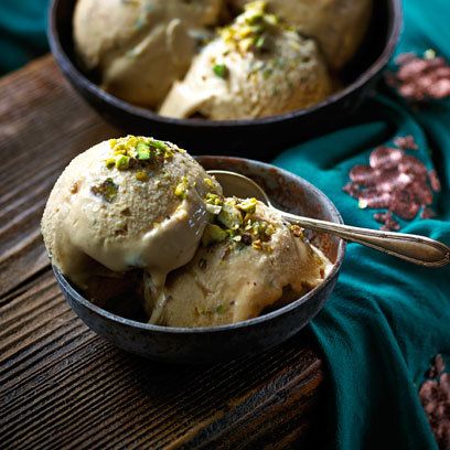 Cardamom chai kulfi. For the full recipe, click the picture or visit RedOnline.co.uk Literature Recipes, Edwardian Food, Bridgerton Recipes, Geeky Recipes, Feast Of Starlight, Nerdy Food, Butterbeer Ice Cream, Literary Food, Cinema Food