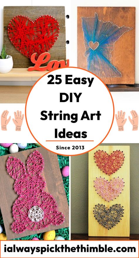 25 Easy DIY String Art Ideas with Patterns and Templates String Art Patterns Printable Free, Free String Art Patterns, String Art For Beginners, String Art Templates Printable Free, String Art Patterns Templates Printable Free, Nail And String Art Patterns, Diy String Art, String Art Patterns Free Printable, String Art Letters