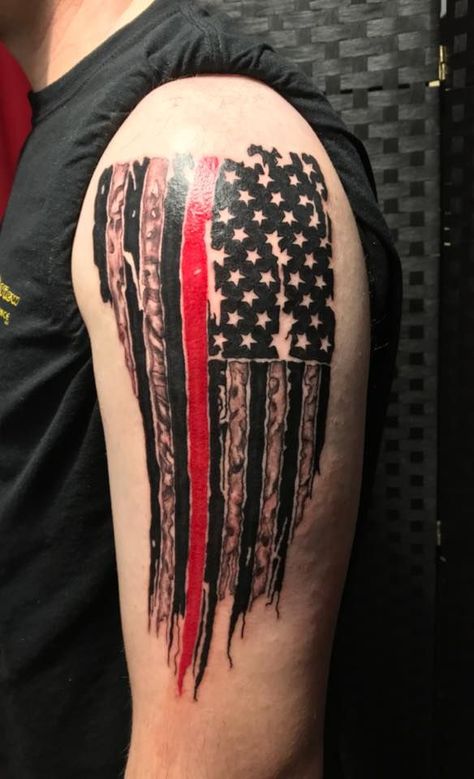 Firefighter Tattoos, Nurse And Firefighter Tattoo, First Responder Sleeve Tattoo, Firefighter Flag Tattoo, Fire Dept Tattoos, Fire Fighter Memorial Tattoos, Firefighter Tattoo Ideas For Men, Sleeve Tattoos For Firefighters, Female Firefighter Tattoo