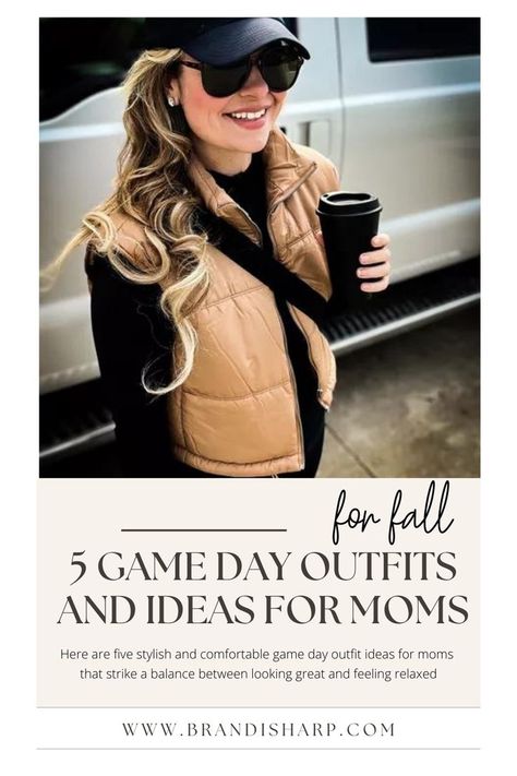 Fall sports season is here, and so are these 5 fall outfits that are perfect for game day. From casual to chic, these looks will ensure you're the best-dressed fan in the crowd. No matter which school you attend, you can pull inspiration from any of these ideas to style a game day outfit! #FootballOutfits #FallFashion #WomensStyle #GameDayLooks #AutumnOutfits Game Day Outfit Over 40, Football Mom Outfits Fall, Mom Sport Outfit, What To Wear To Football Game Outfits, Cold Weather Gameday Outfit, Winter College Game Day Outfit, Fall Tailgate Outfit Football, What To Wear To A Cold Football Game, Tailgating Outfits For Women