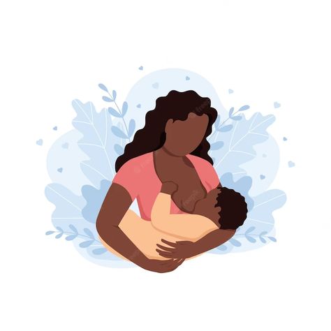 Premium Vector | A black woman is breastfeeding a baby against the background of nature world breastfeeding week Mother Feeding Baby, 2024 Prayer, Ipad Customization, Pregnancy Images, Breastfeeding Art, A6 Planner, World Breastfeeding Week, Mother Feeding, Breastfeeding Week