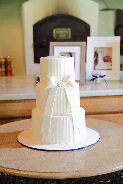 so neat White On White Wedding Cake, Bow Wedding Cake, Striped Wedding Cake, Bow Wedding Cakes, Wedding Cake Ribbon, 4 Tier Wedding Cake, Fondant Wedding Cakes, Bow Cakes, Classic Wedding Cake