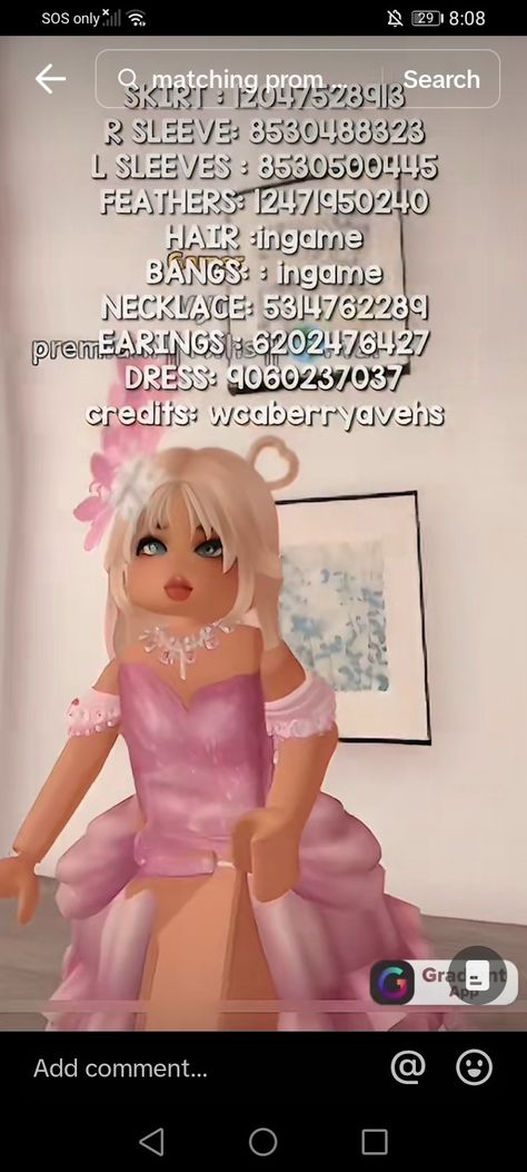 Berry Ave Pink Outfit, Berry Avanue Codes Prom Dress, Pink Roblox Dress Codes, Brookhaven Codes For Dress, Brookhaven Prom Outfit Codes, Berry Avenue Codes Clothes Royal, Pink Prom Dress Codes Berry Ave, Pink Dress Bloxburg Code, Bloxburg Quince Dress Code