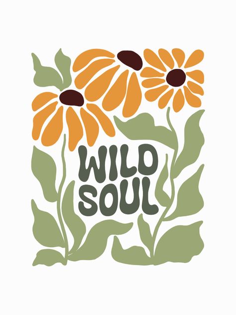 A sophisticated and distinctive work of art. Wild boho flowers decorate the place as you wish, with the touch of a creative artist. Boho Graphic Design, Decorated Tote Bags, Sublimacion Ideas, Abstract Words, Boho Flowers, Sunflower Art, Graphic Tshirt Design, Vintage Oil Painting, Boho Art